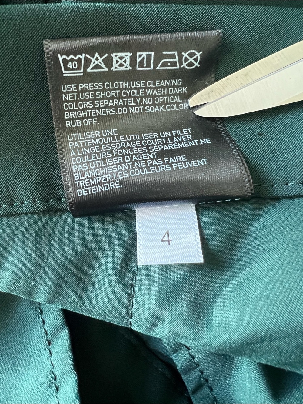 Uniqlo Wide Leg Pant Trouser Dark Green Size 4 - Picture 5 of 8